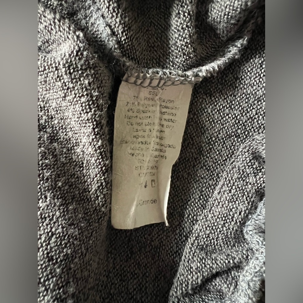 Cherish Long Sleeve V-Neck Gray Cozy Jumpsuit Size L - Picture 6 of 7